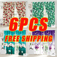185*85cm 6PCS Curtains for windows Curtains makapal at mahaba Kurtina sale free shipping Windows cur