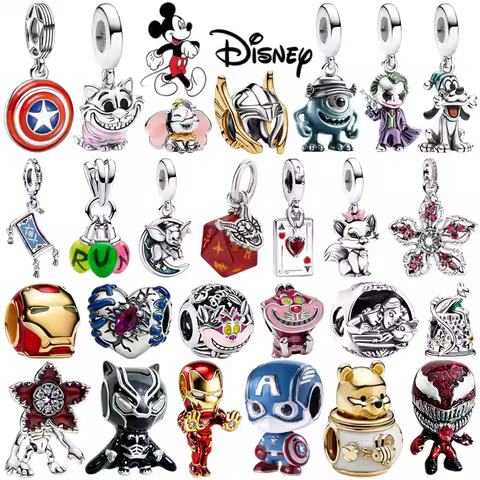 Hot Toys Disney Monsters Sparkling Dangle Venom Charm Bead Fit Original Silver Bracelet Necklace Val