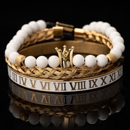 1.18 Crown Baozitou Bracelet Set High-End Feeling 18 Titanium Steel Bracelet Simple Bracelet Set