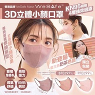 香港口罩品牌🇭🇰WeSafe ⭐3D立體小顏口罩 奶茶色系24 入