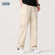 ZEKE B0066 Waterproof Motor Pants Men lalaki Tactical Five Pocket Working Cargo Pant Plain Trouser
