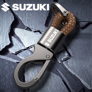 โลหะพวงกุญแจหนังสำหรับ SUZUKI HAYABUSA SV650รถจักรยานยนต์รถยนต์ Multi-Function Anti-กุญแจที่หายไปแหวนหมุนเปิดด้านบนกล่องเบียร์เปิดโทรศัพท์มือถือที่วางโทรศัพท์ Keyholder
