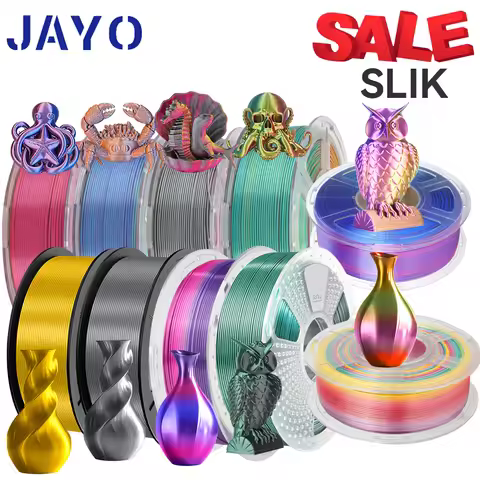 JAYO 5.5kg/5rolls SILK SKDC Multicolored silk 3D Printer Filament 1.75mm 100% No Bubble FDM 3D Print