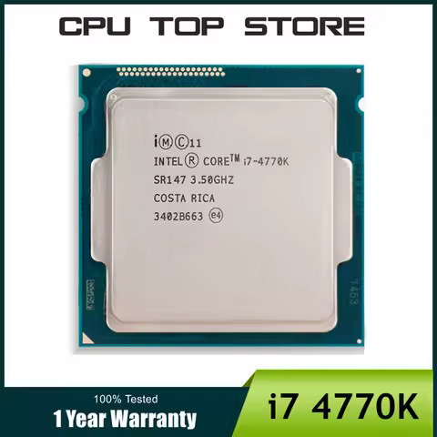 Intel Core i7 4770K Processor LGA 1150 SR147 3.5GHz Quad-Core Desktop CPU