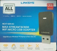 Linksys MAX-STREAM AC600 無線網絡 USB 轉接器