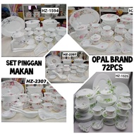 SET PINGGAN OPAL 72PCS/ 72PCS OPAL DINNER SET