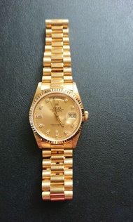 Rolex Daydate 18238 勞力士18k全黃金鑽石手錶