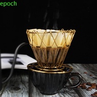 EPOCH Coffee Filter Holder Office Camping Pour Over Cone Stainless Steel Collapsible Folding Coffee Dripper Stand