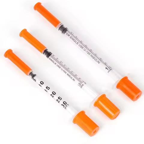 20/50/100Pcs Disposable Veterinary Syringe Manual Push Syringe 0.3/0.5/1ml Needle Farm Animal Syring
