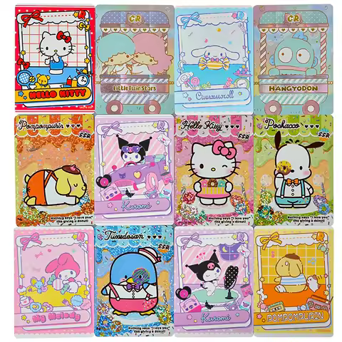 KABAO Original Anime Sanrio Kuromi Hello Kitty My Melody Shining Collectible Card For Fans Gift