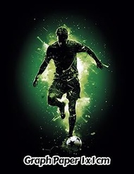 Watercolor Soccer Graph Paper 1x1 cm: 1cm Squared Grid Paper | Gift For People Who Love Football, Sp