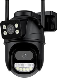 9MP Dual Screen Wifi Camera PTZ 8X Digital Zoom Color Night Vision Outdoor Security Protection 8MP C