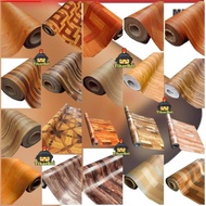 Tikar Getah Lebar: 5 Kaki (Themes: Wood) Floormat/ Alas Meja/ Floor Covering Mat/ Camping Floor Cove