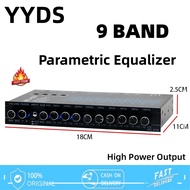 Car Pre Amp 9 Band Parametric Equalizer Car Audio EQ Tuning Crossover Amplifier DC 12V Amp With Subw