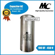 Kapasitor AC 100uf 400V 450V Alumunium Capacitor Air Conditioner