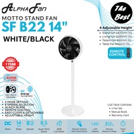 Alpha Motto SF B22 14 Inches Stand Fan SF B22/14 8 Speeds Remote Control Touch Panel Adjustable Heig