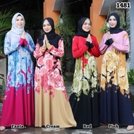 Gamis Wanita Dress Muslim Wanita Gamis Terbaru 2021 Motif Bunga Gamis