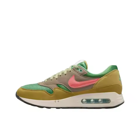 Nike Air Max 1 Casual Shoes Unisex Low Top Brown Gray Green HF0551-300