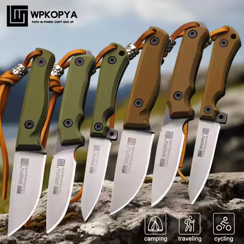 WPKOPYA Germany 9CR18MOV All Tang Outdoor EDC Mini Knife +K sheath, outdoor survival knife, camping 