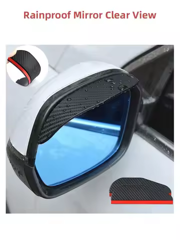 2PCS Car Rearview Mirror Rain Eyebrow Visor Carbon Fiber Side for Jeep Compass Skywell Et5 Nissan Ju
