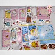 BEBEK VIRAL DUCK HOUSE PINK BONEKA KERTAS MAINAN EDUKASI ANAK PAPER BOOK