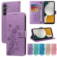 XICCI for Samsung A06 4G/A16 5G/A16 4G/A26 5G/A36 5G/A56 5G Phone Case Flower Embossed Butterfly Wal