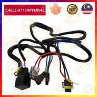 H11 Cable Set UNIVERSAL WIRA WAJA VIOS CITY FOG LAMP HEAD LAMP SOCKET CABLE WIRE KIT WITHOUT RELAY