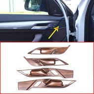 4 pcs Pine Wood Grain For BMW X1 F48 2016-2019 ABS Interior Door Handle Trim Accessories For BMW X2 