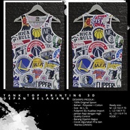 Tanktop/Singlet Pria/Wanita |Olahraga/Pantai | Motif - Basketball