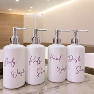 BOTOL sabun cair aesthetic PUTIH N28 500ML DIAMOND LILAC UNGU LONG PIPE SILVER LUXURY bottle refill