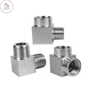 UN 1PC High-Pressure 90° Elbow Coupler 304 Stainless Steel Pipe Fitting Female/Male Thread 1/8" 1/4"