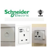 Schneider Vivace Socket Universal/KB113LS /USB/KB15USB/USB/Tel Socket