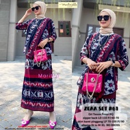 NEW ZEAA SET SETELAN BATIK WANITA BLOUSE DAN ROK BAJU KERJA KANTOR