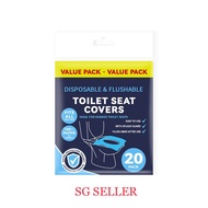 🇸🇬Local Seller 🇸🇬 [VALUE PACK] Disposable Toilet Seat Cover Flushable Paper Public Washroom Toilet Bowl  Seat Coversheet