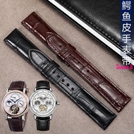 ~~ Crocodile Leather Watch Strap Genuine Leather Male Female Alternative Use Omega Butterfly Flying Jacuzzi Master Moon Phase Rolex Langqin IWC