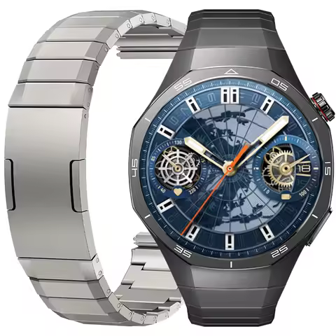 Luxury Titanium Alloy Strap For Huawei Watch GT 5 Pro No Gaps Metal Bracelet For Huawei Watch GT 5 P