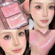 2 Color Liquid Blush Cream Makeup Palette Cheek Tint Contour Makeup Blusher Highlight I9r4