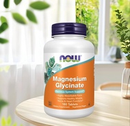 NOW Foods Magnesium Glycine Tablets 180 Tablets: Highly Absorbable Magnesium Supplement for Sleep Ve