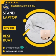 Stand Laptop Holder Alumunium Kuat Besi Macbook Apple