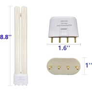 Flyercatch PL18W U/V/A Gantian Mentol Lampu Hitam Biru, Tapak 2G11 4 pin Sejajar, F18W BL Lampu Pend
