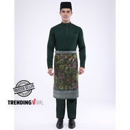 Baju Melayu Avante Nabil Ahmad By Jakel in Zamrud Green / Package Sampin &amp; Button