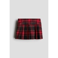 HM H&M big kid's red checkered skirt_genuine authentic product