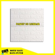 Paketan 20 Lembar Wallpaper Dinding 3D Motif Batu Bata Alam / Stiker Tembok Timbul Brick Foam Modern
