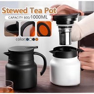 Tea Pot 316 Stainless Steel 1000ml Insulation Portable Coffee Kettle Stewed Teapot Jug With Filter