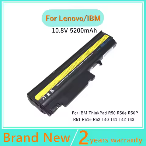 New Laptop battery for Lenovo ThinkPad R50E R50p R51 R51e R52 T40 T40P T41 T41p T42 T42P T43 T43P 08