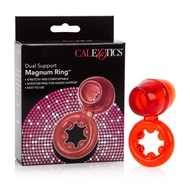 CALEXOTICS (California Exotics) - Dual Support Magnum Cock Ring (Red) - Rubber Cock Ring (Non Vibration) adult sex toys  Couple Toys