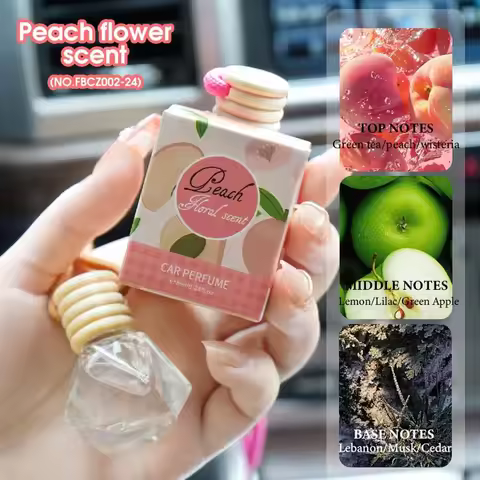 8ML Refillable Car Air Freshener Hanger - Subtle Long-Lasting Fragrance - Essential Oil Perfume Deco