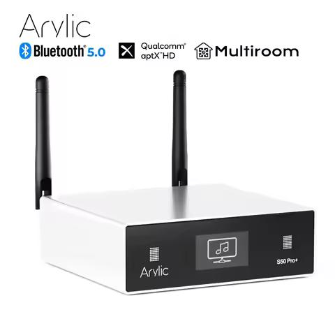 Arylic S50 Pro+ WiFi & AptX HD Preamplifier With ESS Sabre Dac AKM ADC Multiroom Airplay Tidal Inter