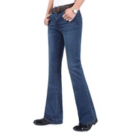 Tannin Denim Mid-Waist Stretch Flared Pants Men's Micro-Flared Pants Slim-fit Men's Casual Jean
