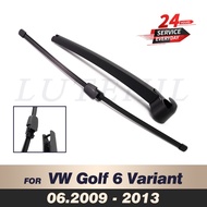 Wiper 13" Rear Wiper Blade &amp; Arm Set Kit For VW Golf VI MK 6 Variant 2009 2010 2011 2012 2013 Windshield Windscreen Rear Window